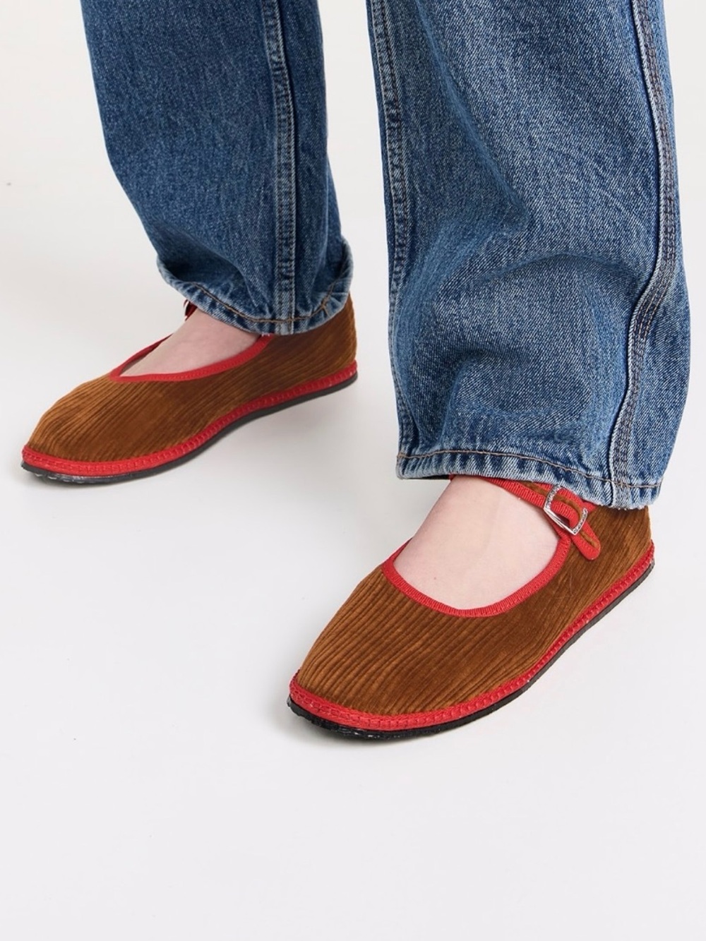 ViBi VENEZiA Mary Jane Corduroy Velvet Furlana Flats Sz 39/9